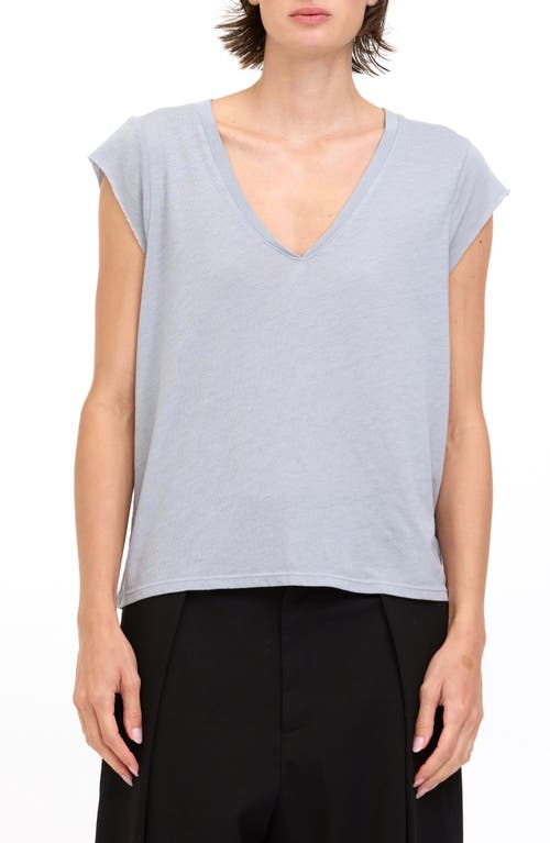 Project Social T Canyon V-neck T-shirt In Smokey Blue