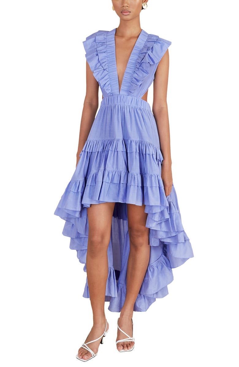 MAGALI PASCAL Botanic Ruffle Dress, Main, color, 