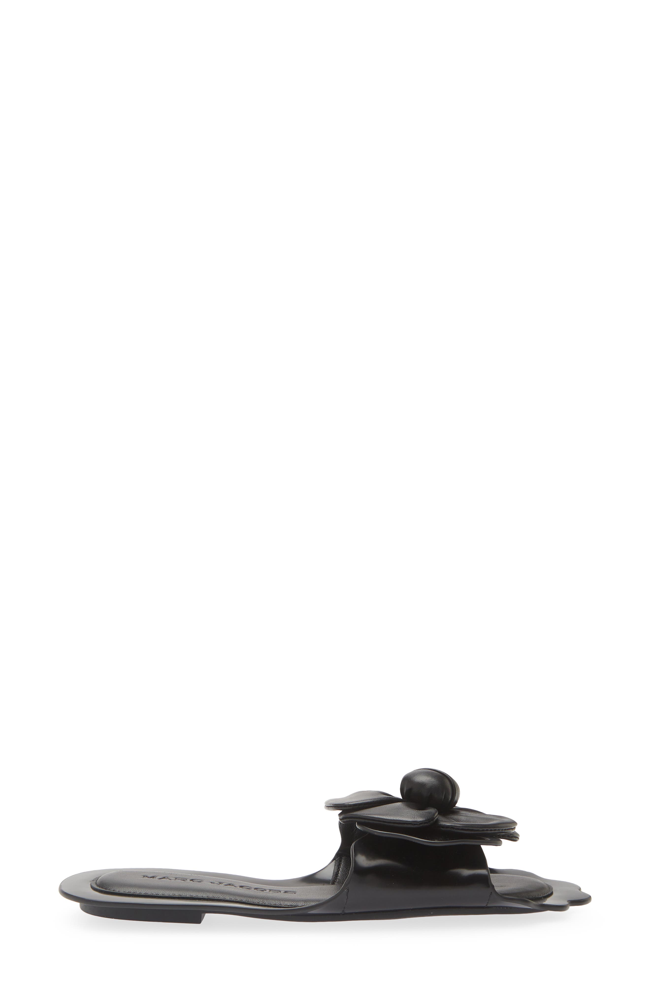 Marc Jacobs The Daisy Slide Sandal, Alternate, color, Black