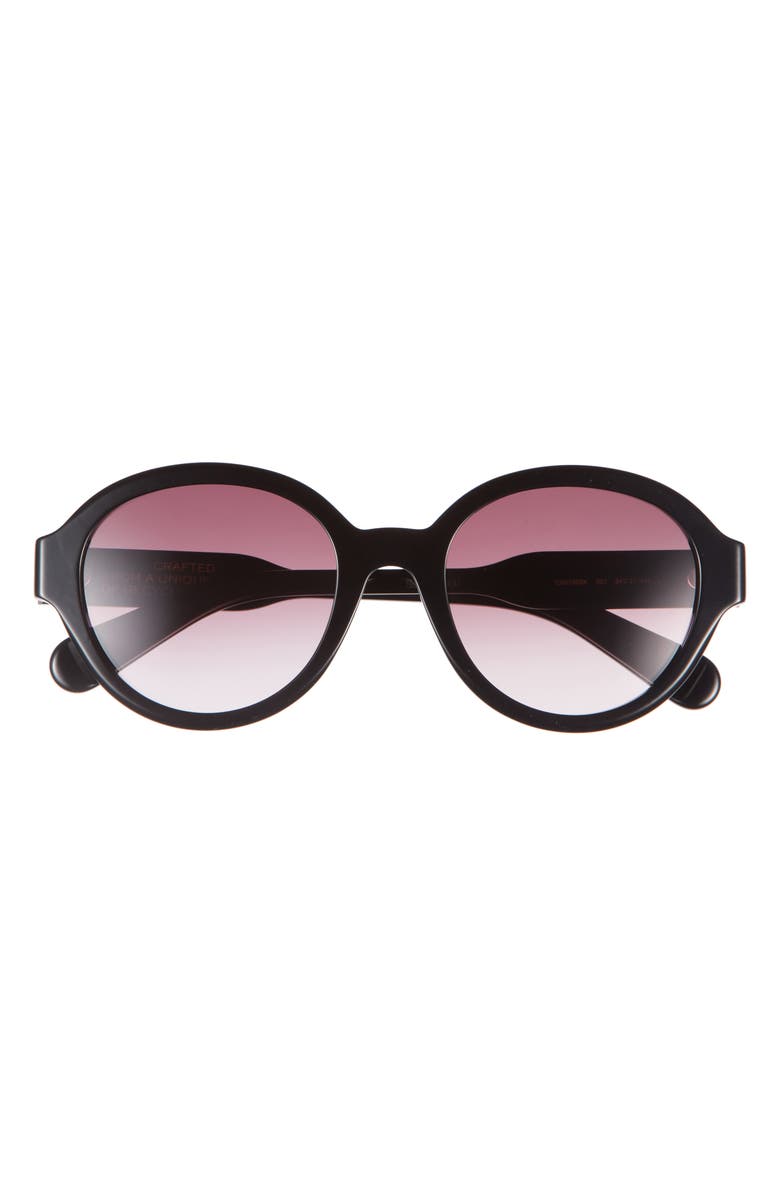 Chloé 54mm Round Sunglasses, Main, color, Black Black Red