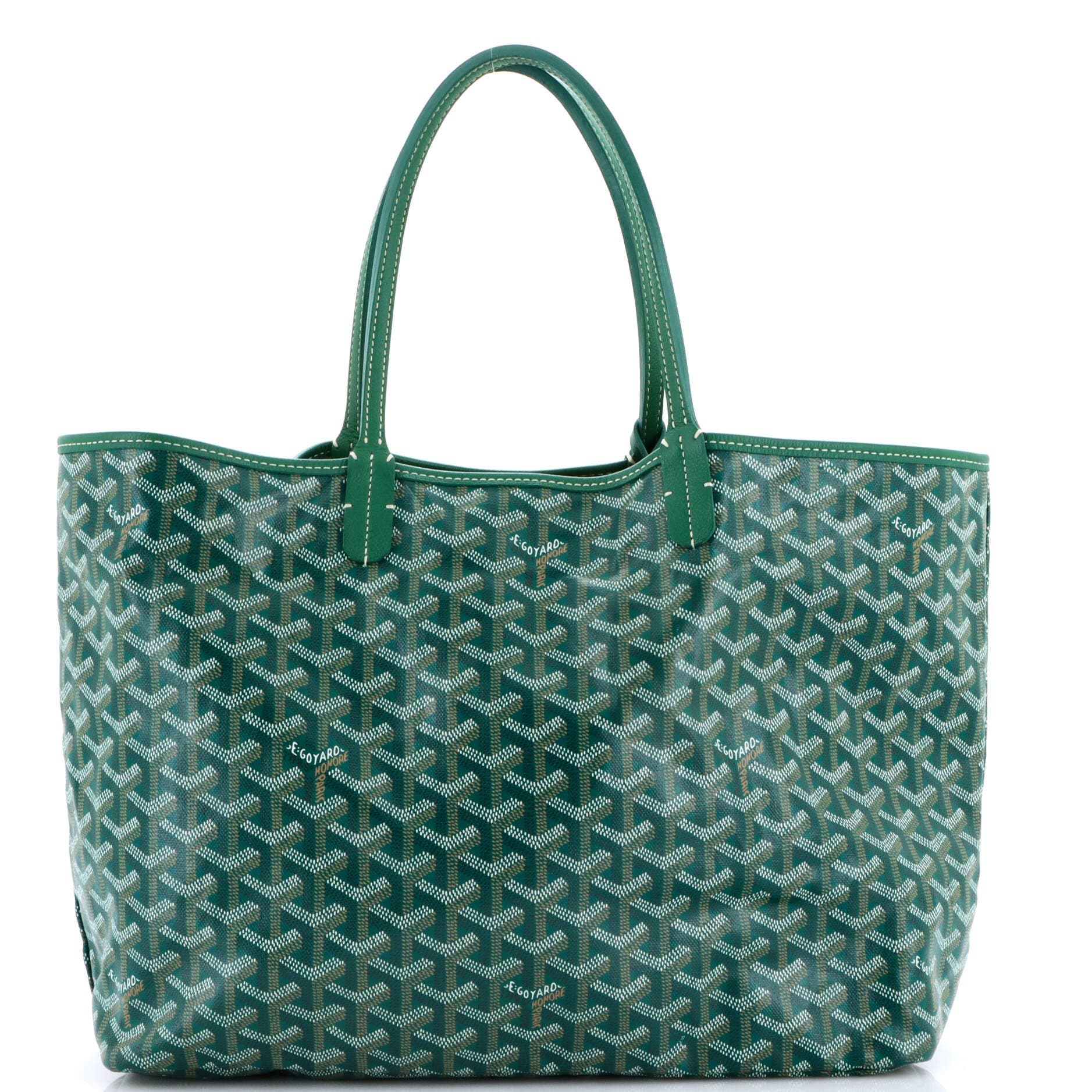 Pre-Owned Goyard Saint Louis Tote Coated Canvas PM, Main, color, Green