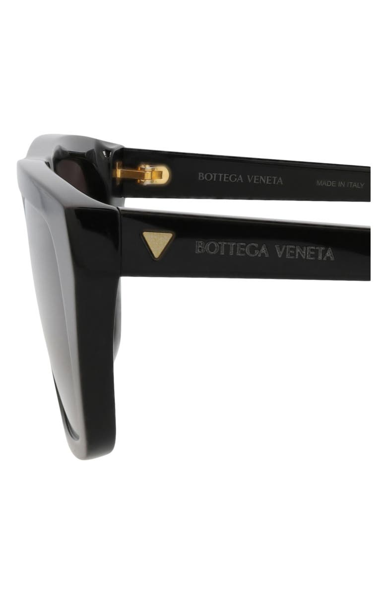 Bottega Veneta 54mm Cat Eye Sunglasses, Alternate, color, Black Black Grey