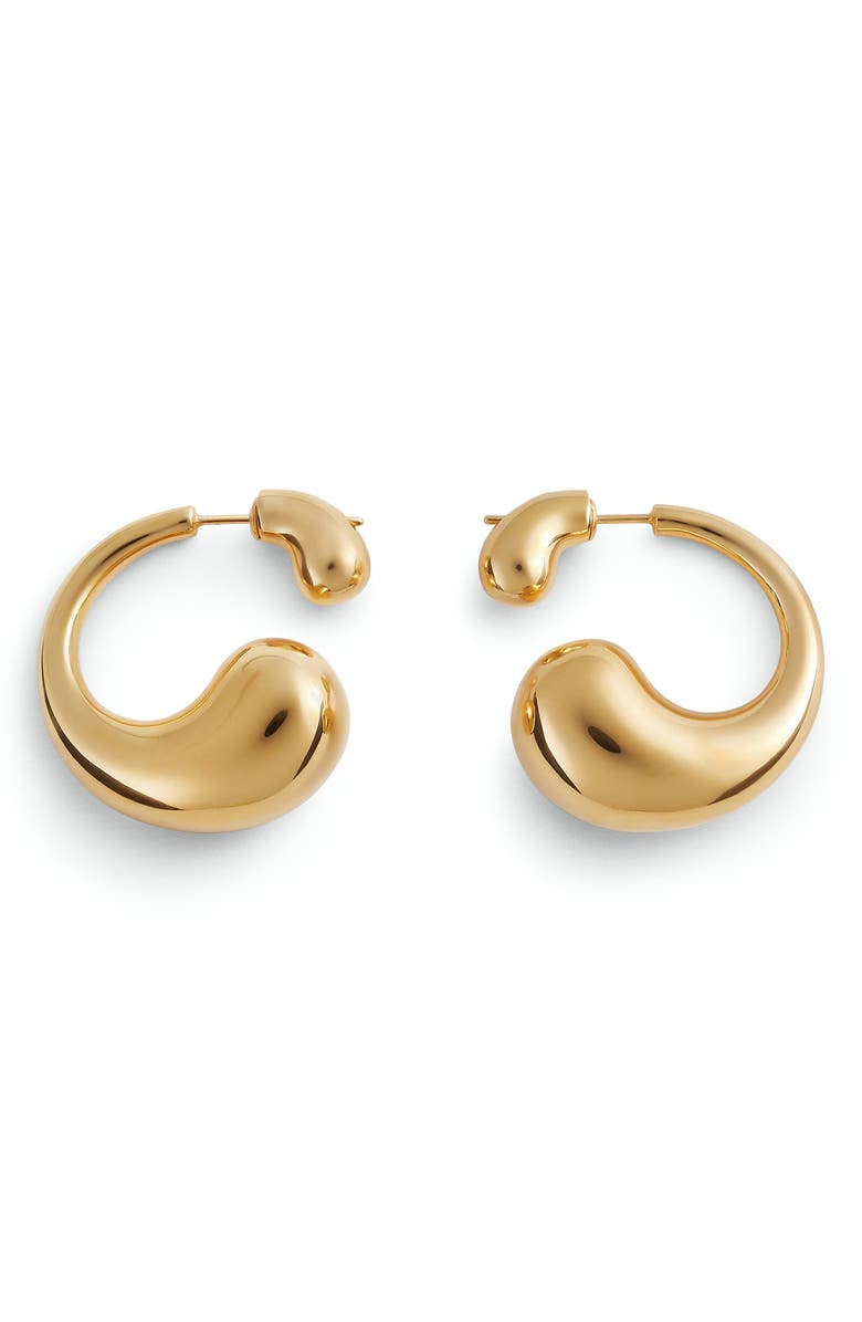 Bottega Veneta Small Frills Front/Back Earrings, Main, color, 