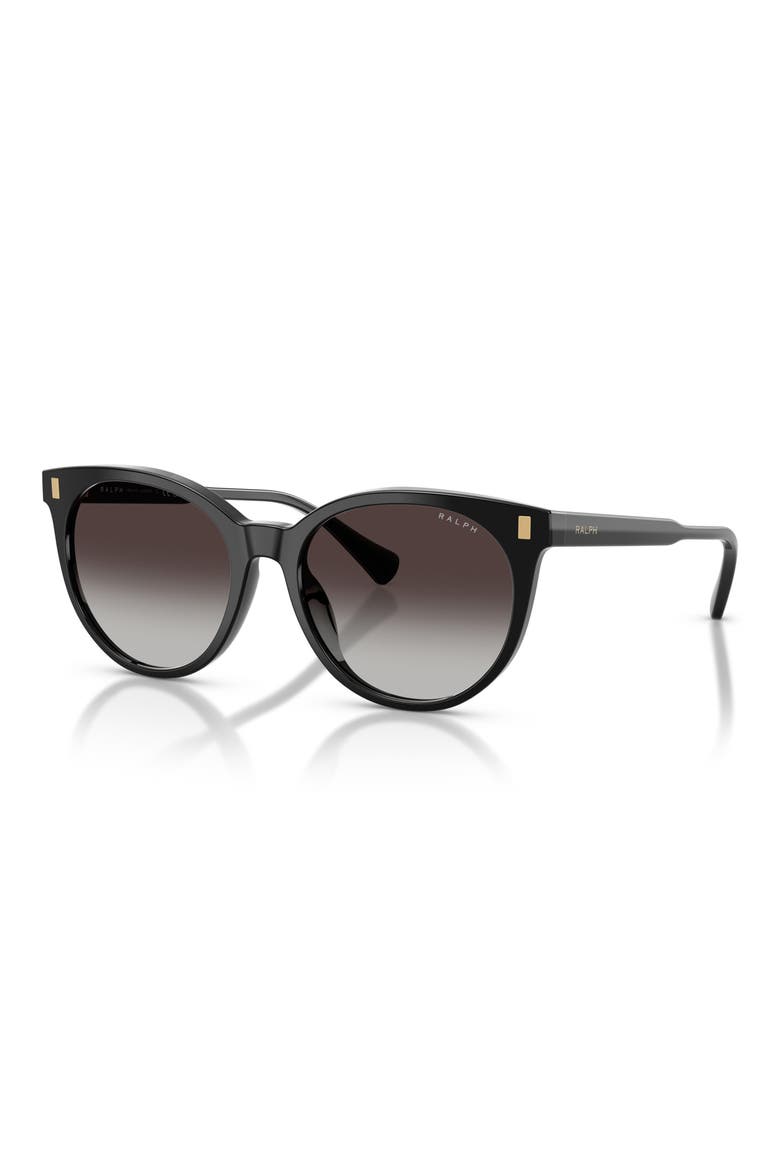 55mm Gradient Phantos Sunglasses, Alternate, color, SHINY BLACK / GREY GRADIENT