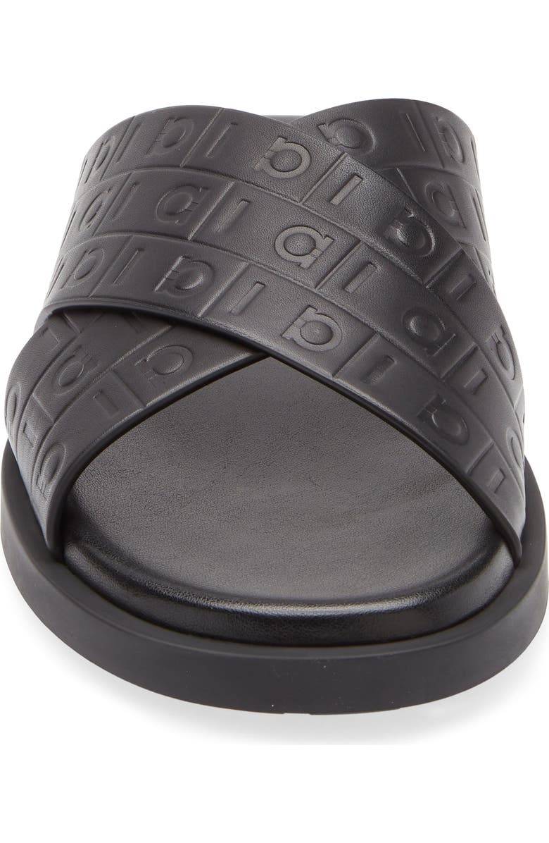 FERRAGAMO Monogram Slide Sandal, Alternate, color, Nero