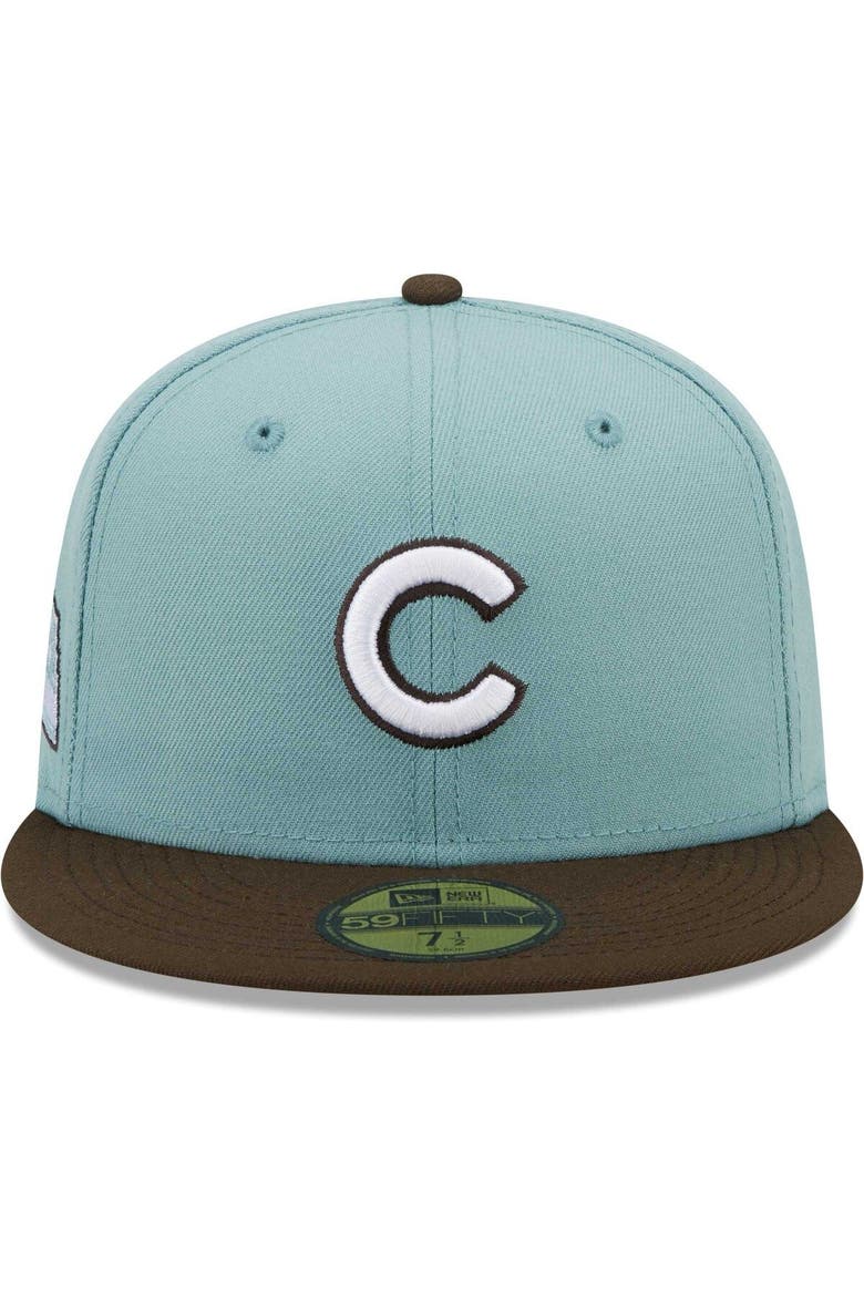 Men's New Era Light Blue/Brown Chicago Cubs   Beach Kiss 59FIFTY Fitted Hat, Alternate, color, Light Blue