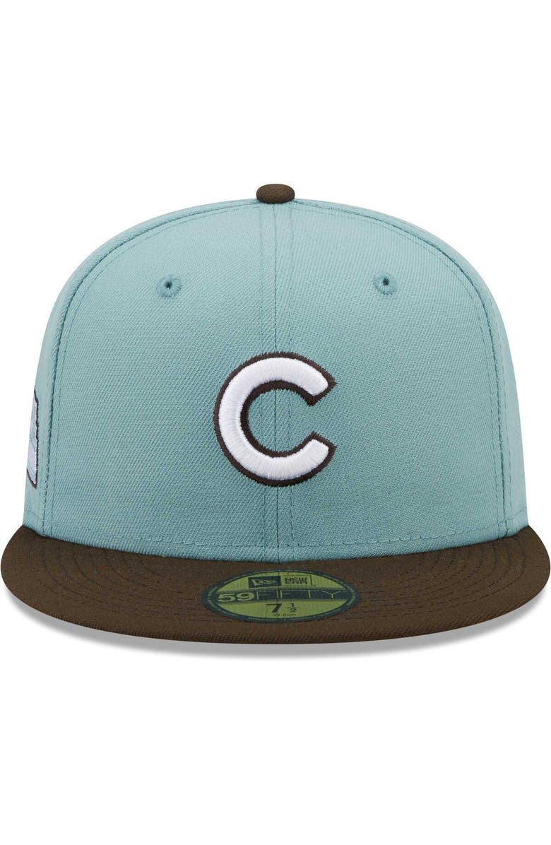 New Era Men's New Era Light Blue/Brown Chicago Cubs Beach Kiss 59FIFTY Fitted Hat, Alternate, color, Light Blue