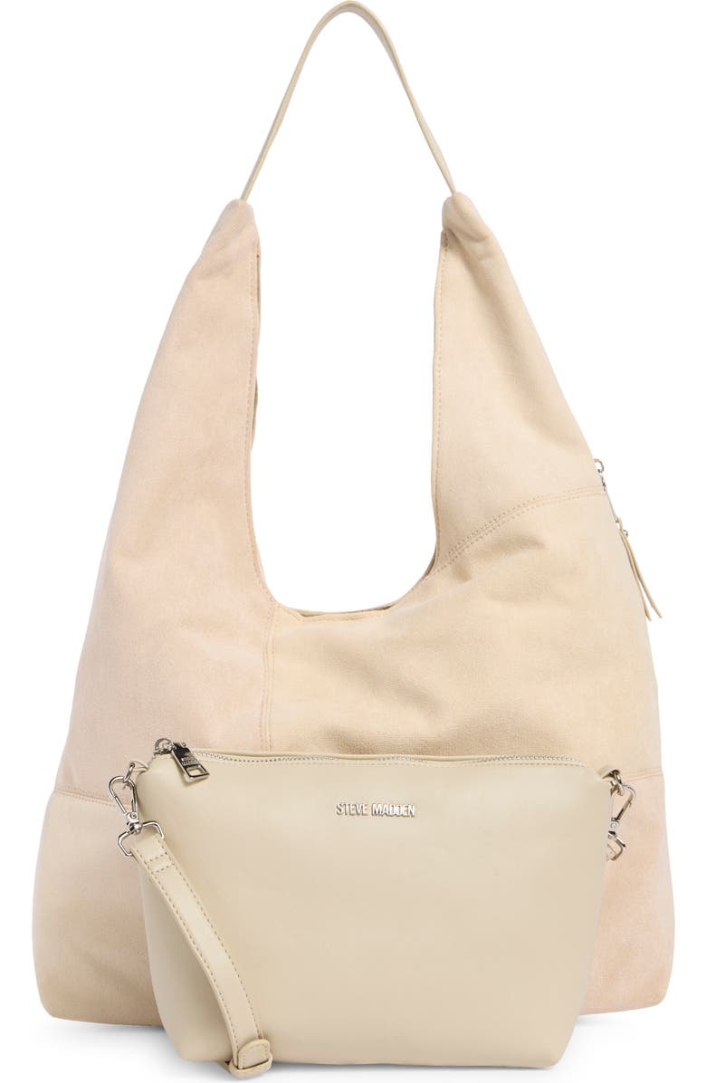 Steve Madden Bnicola Shoulder Bag & Pouch, Alternate, color, Chalk