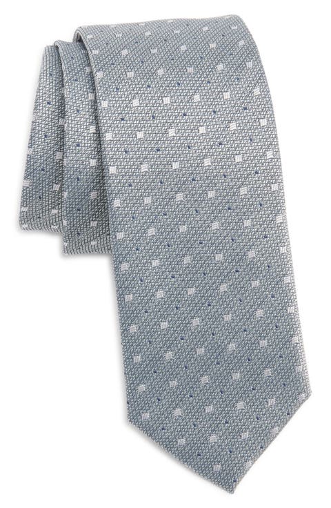 Micropattern Silk Blend Tie