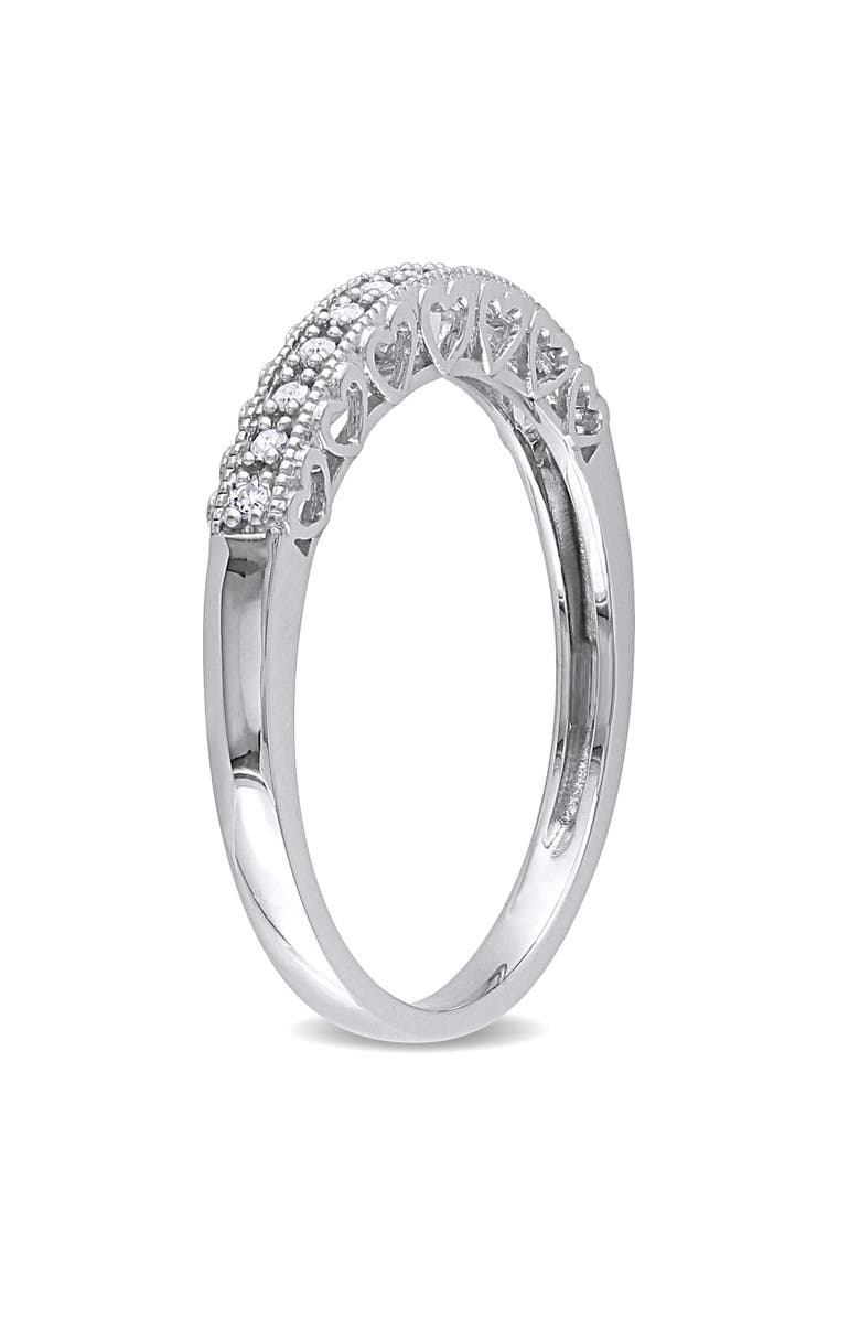 Julianna B. Diamond Heart Anniversary Band Ring 10K, Alternate, color, 10K White Gold