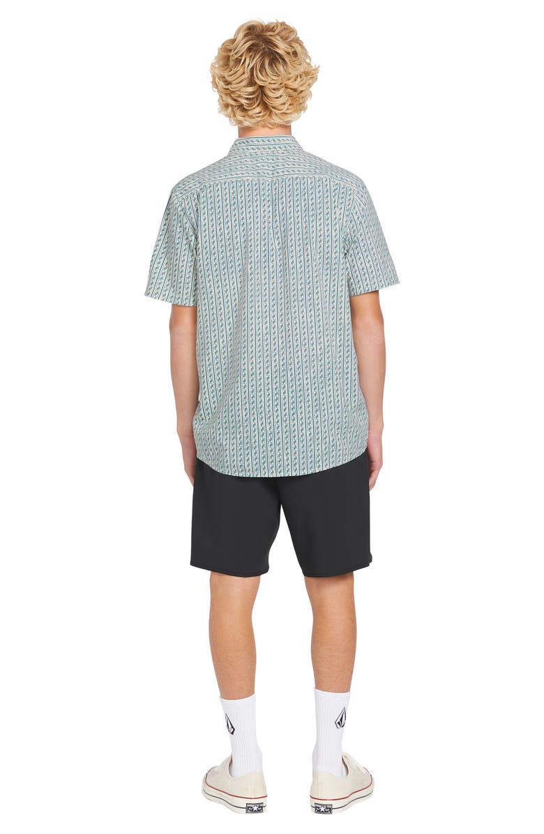 Volcom Scaler Stone Short Sleeve Button-Up Shirt, Alternate, color, 