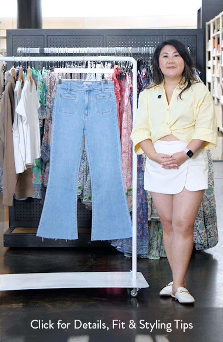 Marlow High Waist Raw Hem Ankle Skimmer Flare Jeans, sales video thumbnail