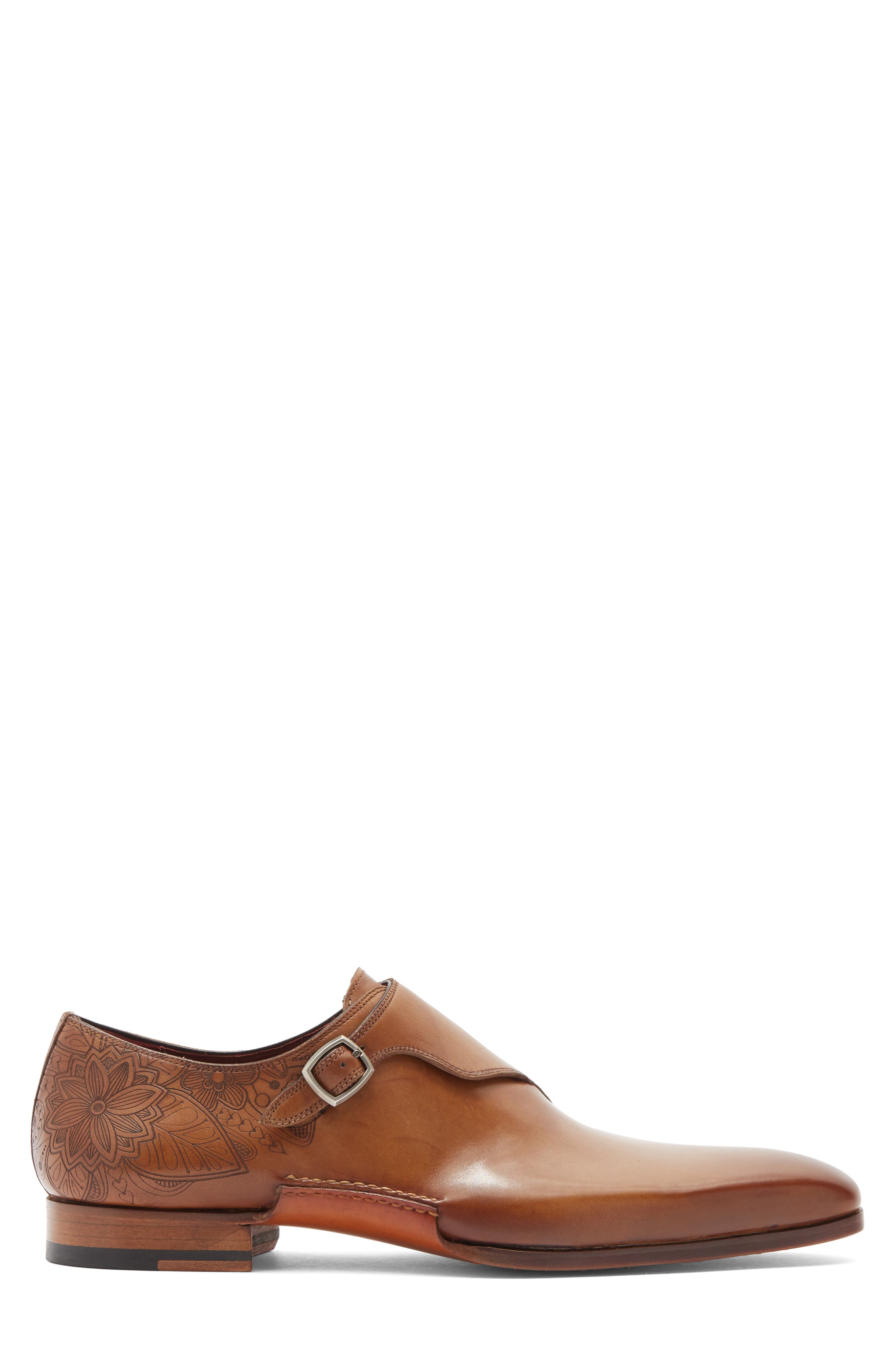 Magnanni Abel Monk Strap Loafer, Alternate, color, Taupe