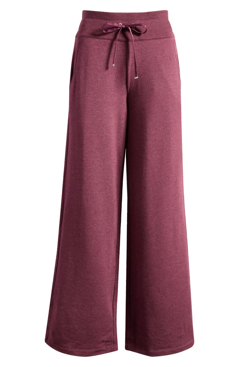 TravisMathew Save the Day Wide Leg Drawstring Pants, Alternate, color, Heather Winetasting