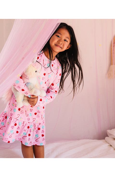 Girls Long Sleeve Jersey Nightgown