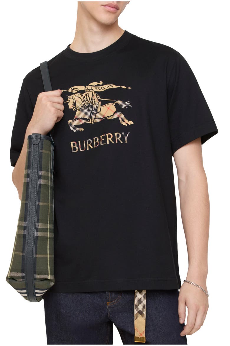 Knight Ombré Cotton T-shirt, Main, color, Black