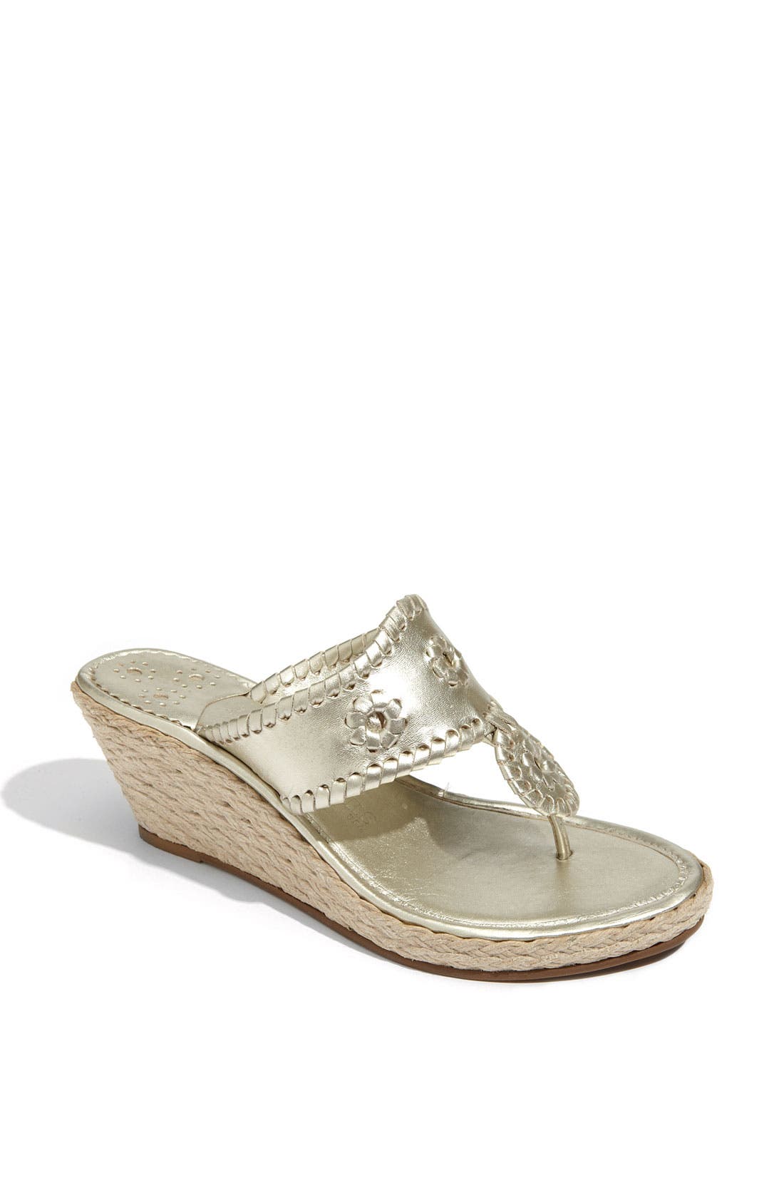 Jack Rogers 'Marbella' Rope Wedge Sandal, Main, color, 