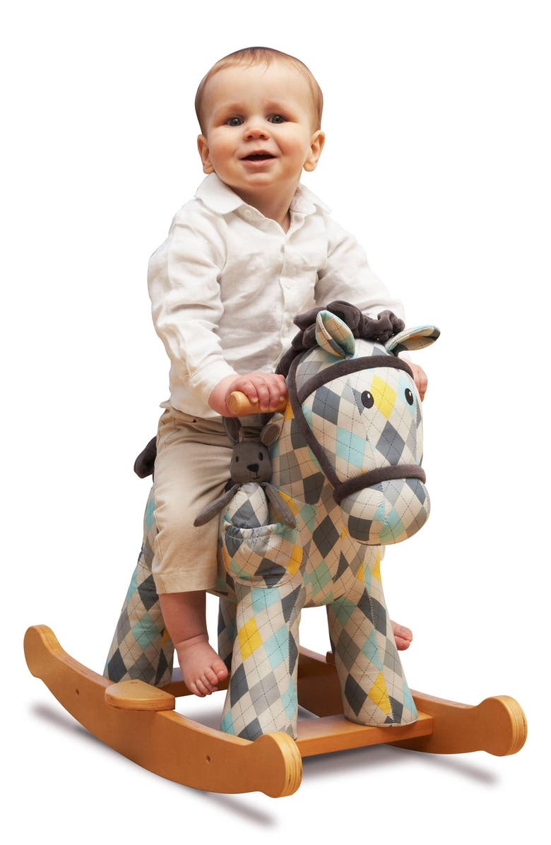 Little Bird Told Me Lewis & Fitz Rocking Horse & Stuffed Animal, Alternate, color, 