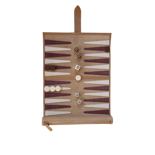 Throwing Doubles Travel Backgammon Board - Bordeaux  product