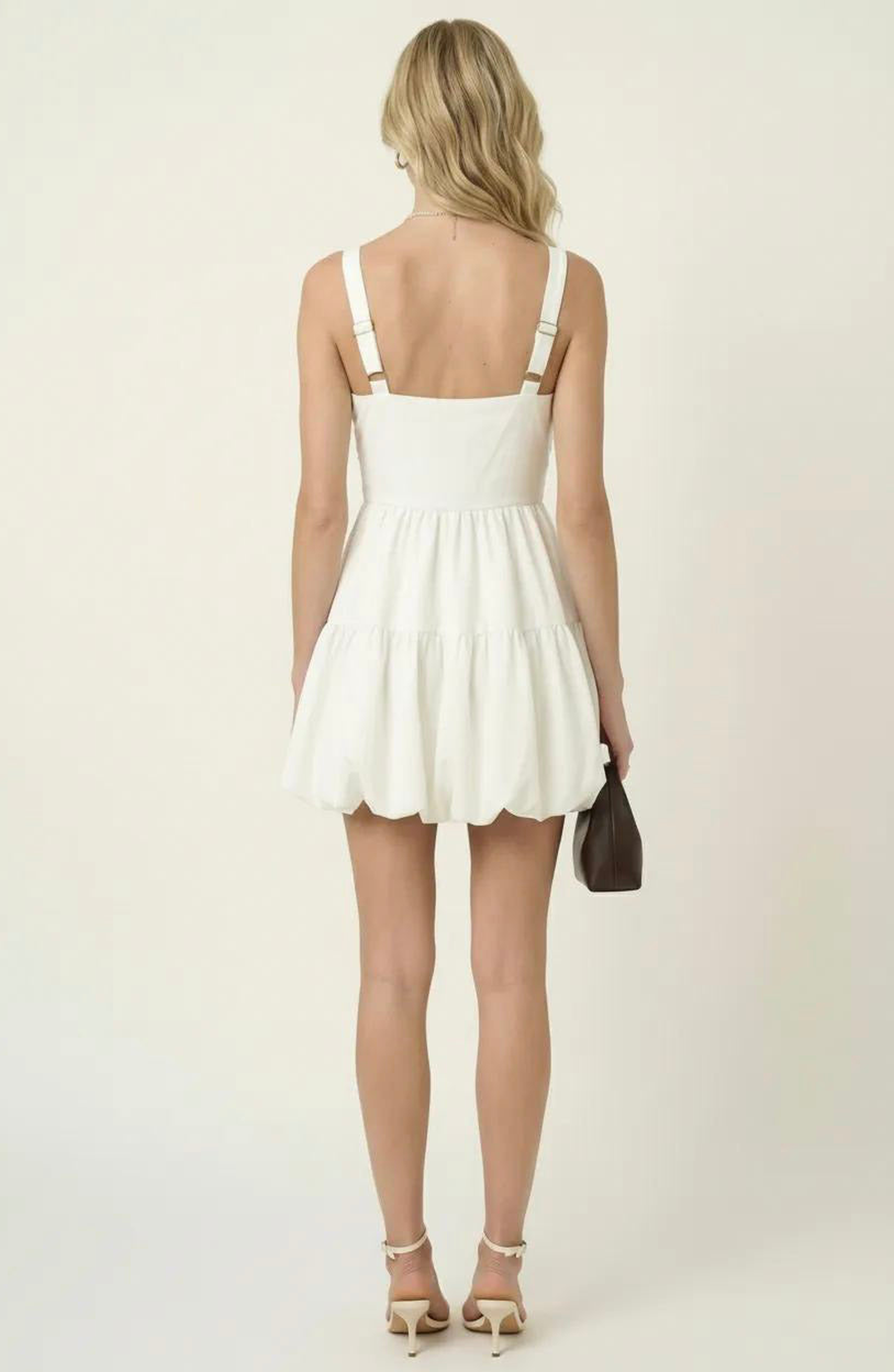 Ruched Sweetheart Flared Mini Dress - image 2
