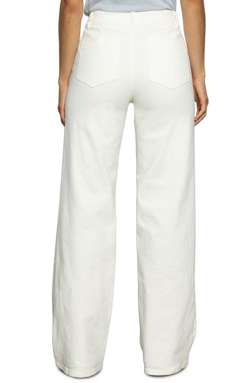 Sanctuary The Marine Patch Pocket Wide Leg Jeans In Bleached White