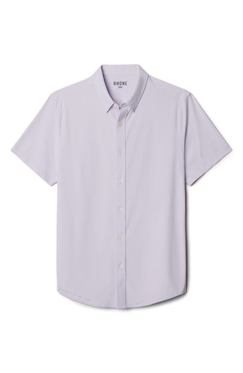 Rhone Commuter Short Sleeve Button-up Shirt In Lavender Dusk