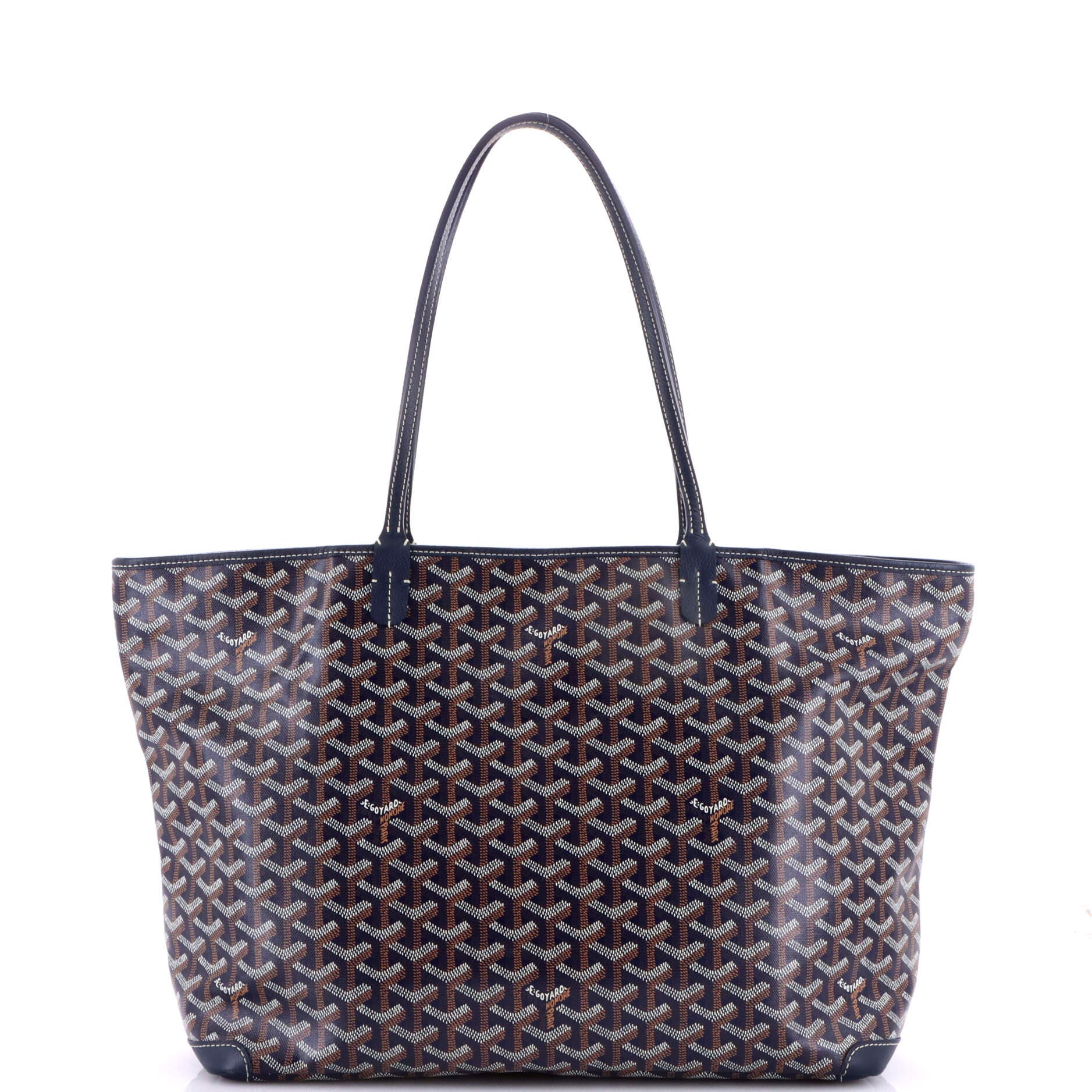 Pre-Owned Goyard Artois Tote Coated Canvas MM, Alternate, color, Blue