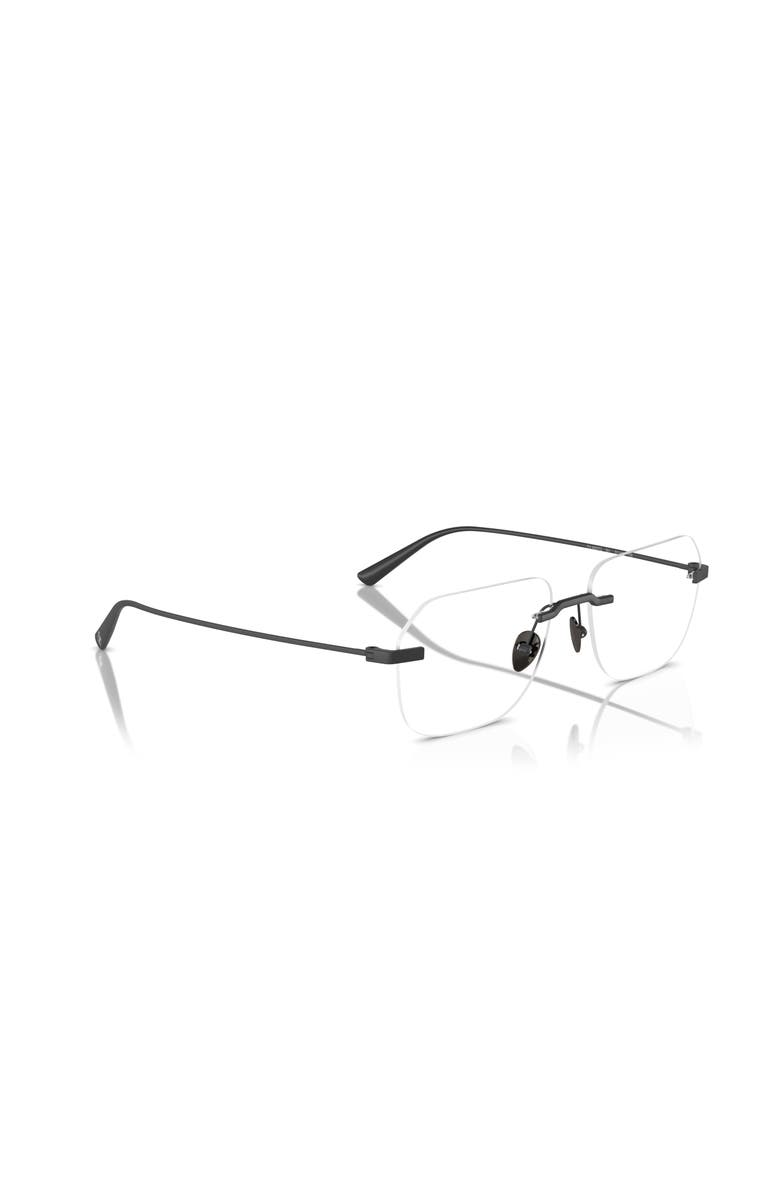 Ferrari 57mm Rectangle optical glasses, Alternate, color, Black