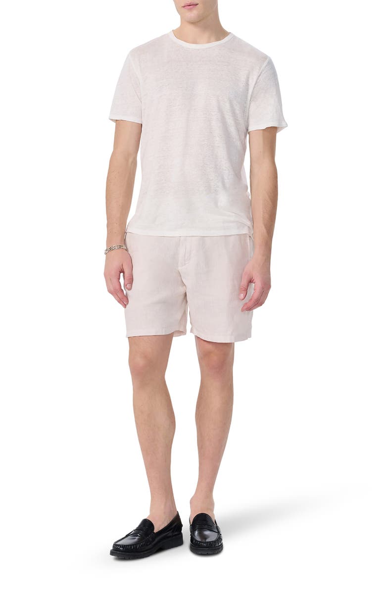 rag & bone Classic Linen T-Shirt, Alternate, color, Chalk