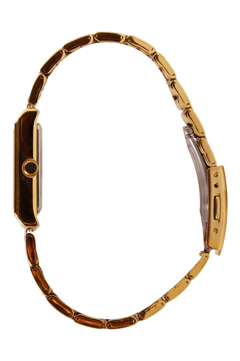 Tank Goldtone Bracelet Watch, 32mm x 21mm, Alternate, color, SILVER AND GOLD