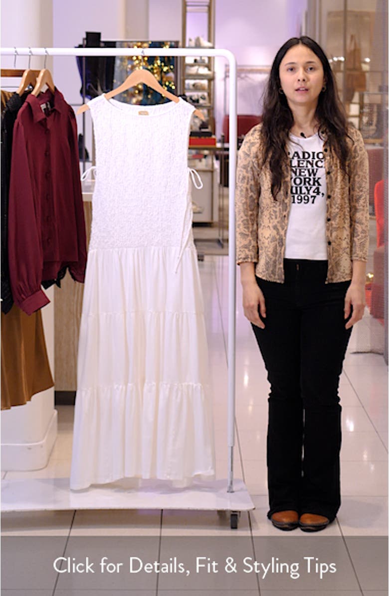 Sterling Smocked Side Tie Maxi Dress, sales video thumbnail