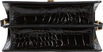 Marge Sherwood Vintage Brick Croc Embossed Leather Bag