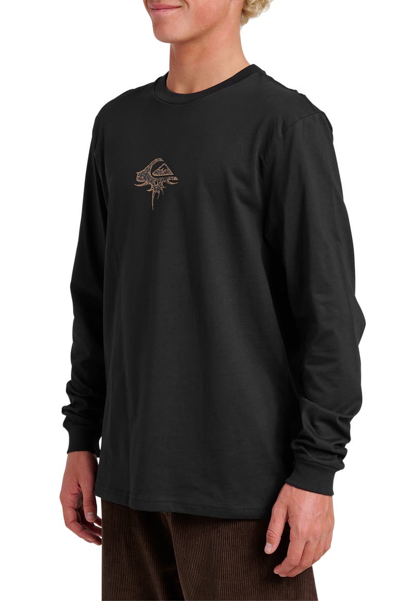 Three Piece Long Sleeve Graphic T-Shirt, Alternate, color, BLACK