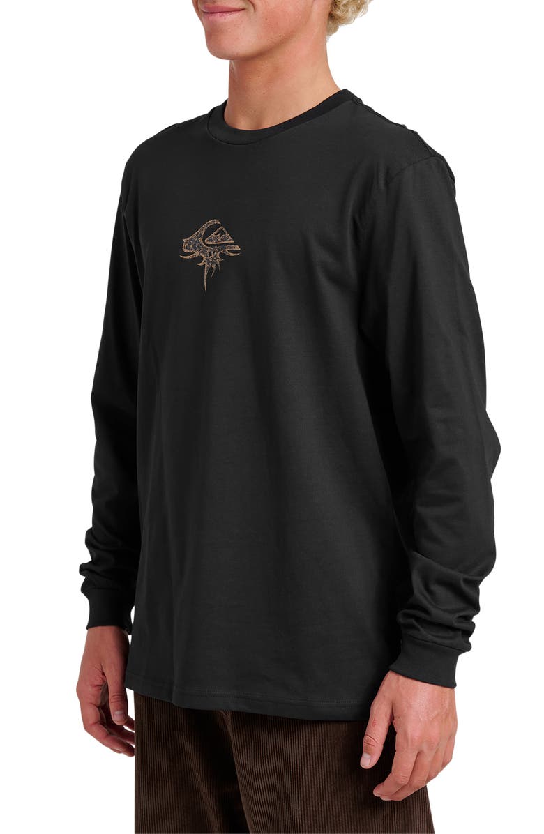 Quiksilver Three Piece Long Sleeve Graphic T-Shirt, Alternate, color, Black