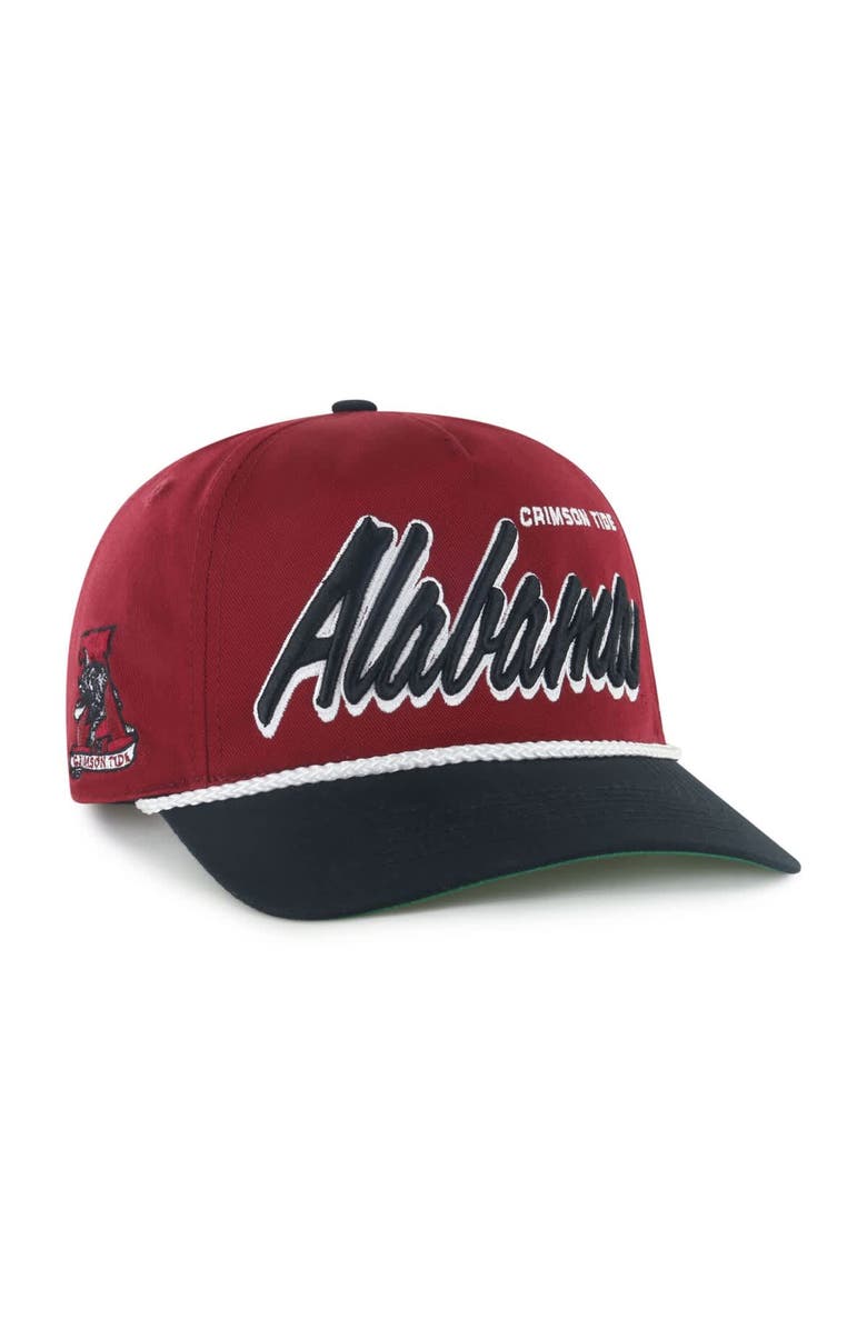 '47 Men's '47 Crimson Alabama Crimson Tide Dropshadow Rope Hitch Adjustable Hat, Main, color,