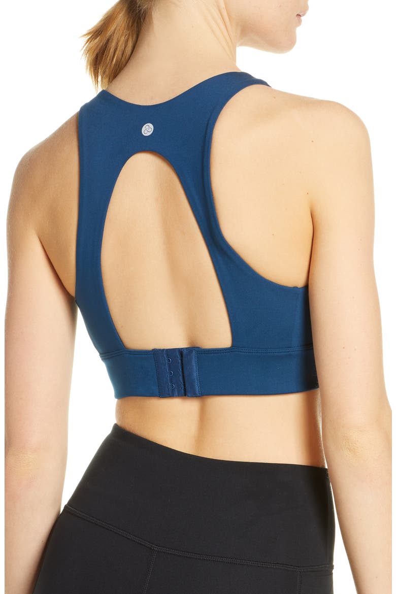 Exhale Studio Lite Sports Bra, Alternate, color, BLUE REEF