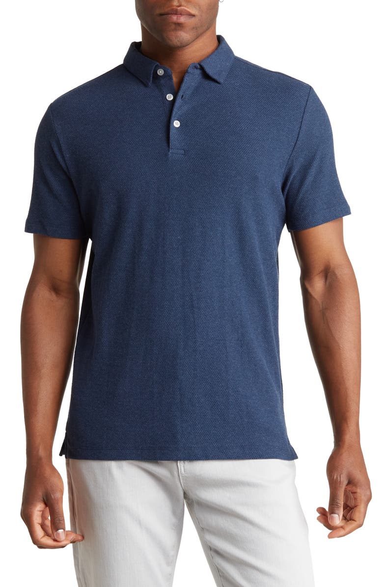Robert Barakett Maywood Short Sleeve Polo, Main, color, Navy