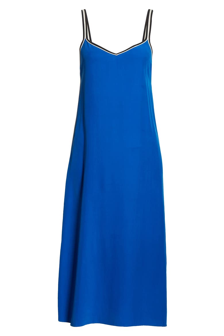 Luca Silk Midi Slipdress, Alternate, color, SAILOR BLUE