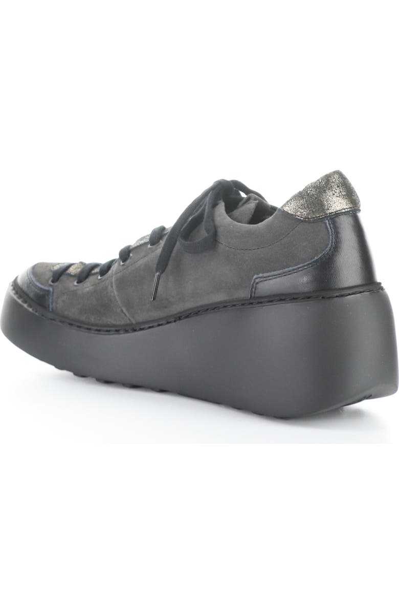 Fly London Dufy Platform Wedge Sneaker, Alternate, color, Diesel/ Graphite