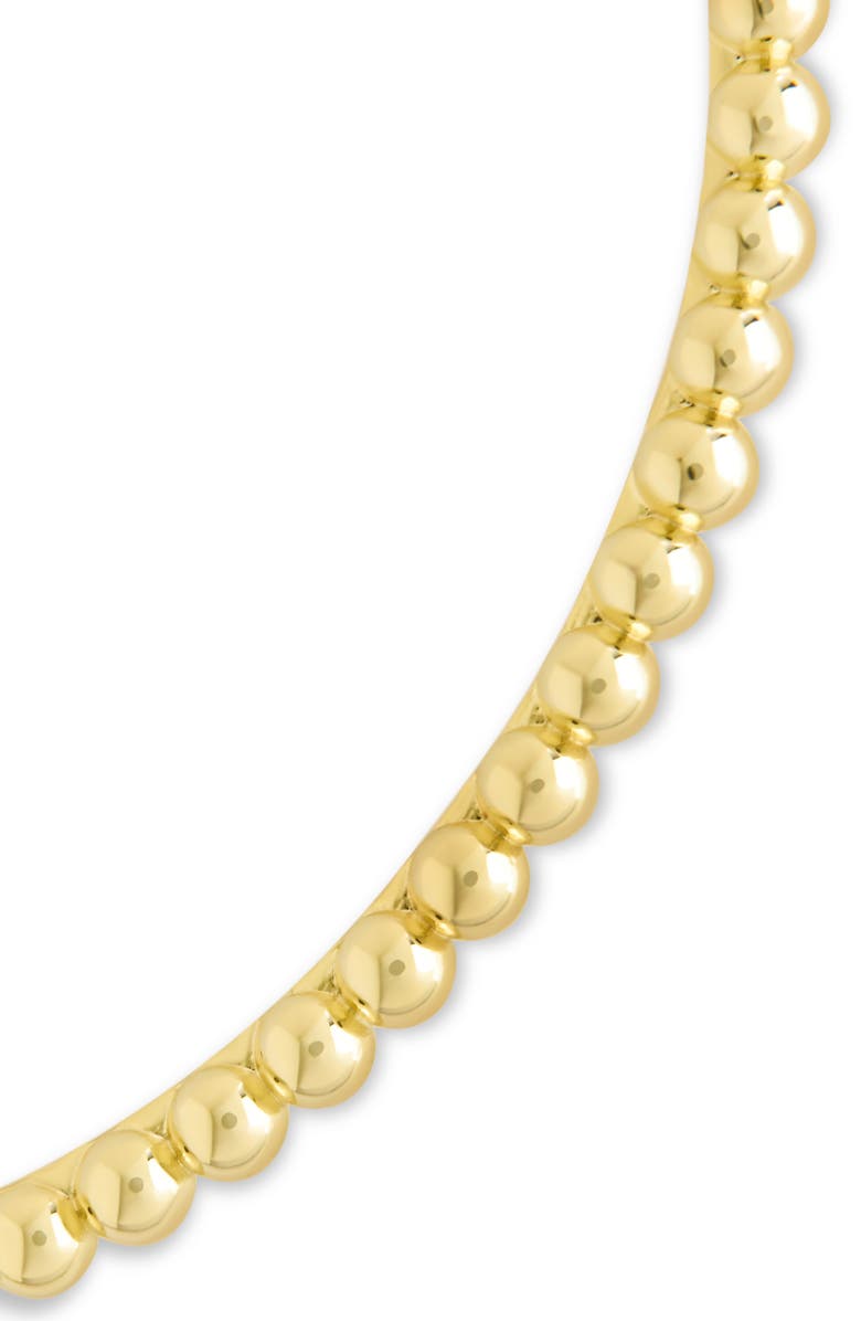 Sterling Forever Lorelei Bead Textured Bangle Bracelet, Alternate, color, Gold