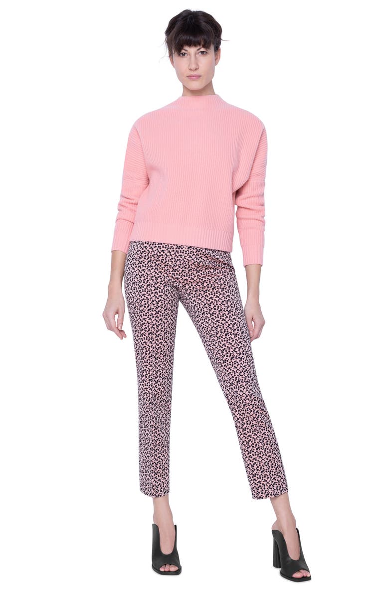 Akris punto Franca Mini Luna Dot Jacquard Ankle Pants, Alternate, color, 