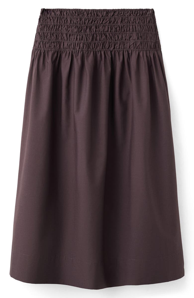 MANGO Shirred Waist Midi Skirt, Alternate, color, 