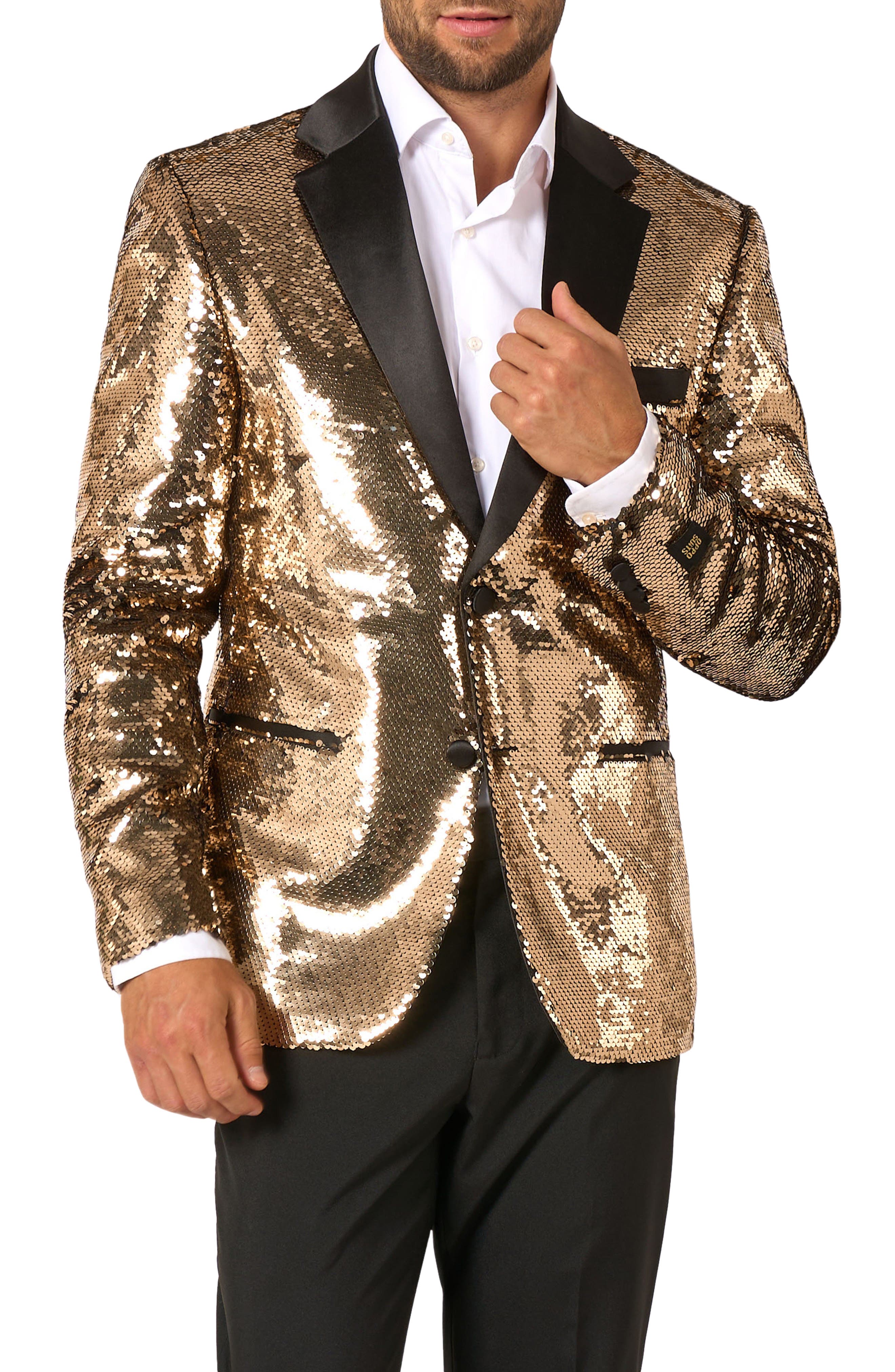 Groovy Gold Sequin Dinner Jacket