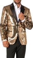 OppoSuits Groovy Gold Sequin Dinner Jacket