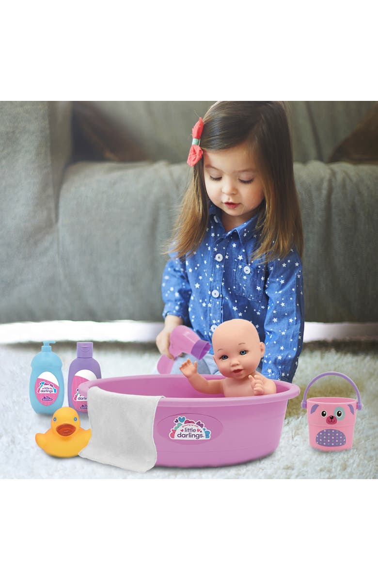 Little Darlings Wash N
Play Baby Set 12" Doll 7Pc Bath Care Toy, 2+, Alternate, color, Multicolored