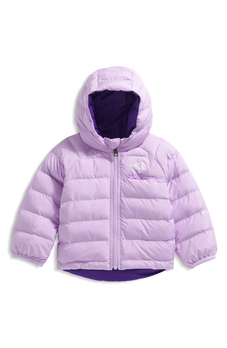 The North Face Kids' Perrito Reversible Water Repellent Hooded Jacket, Main, color, Lite Lilac