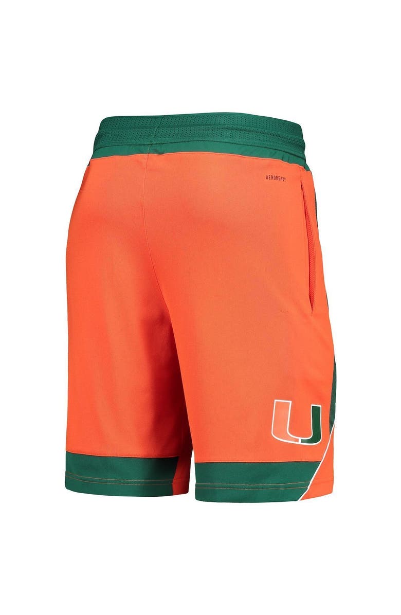 adidas Men's adidas Orange Miami Hurricanes Reverse Retro Basketball Shorts, Alternate, color,
