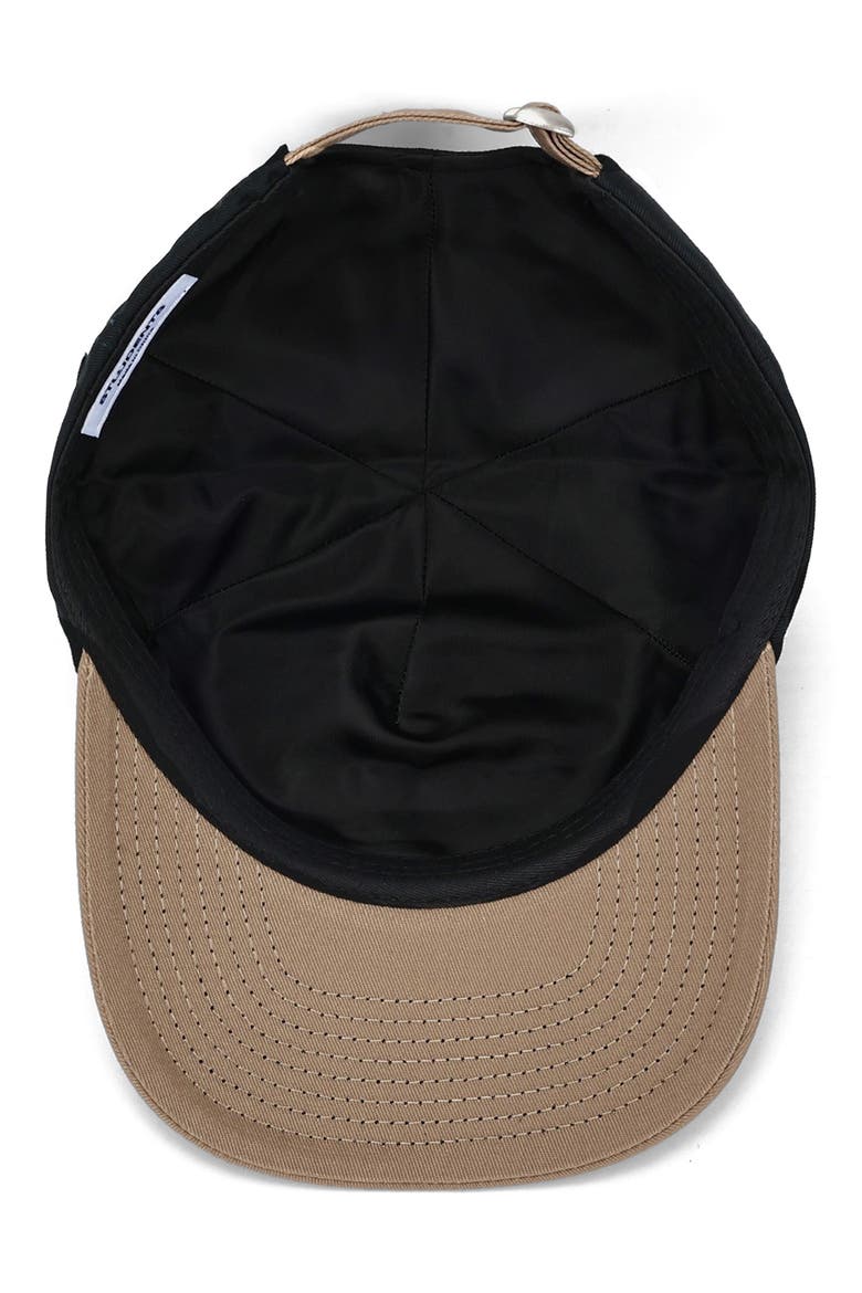 Clueless Embroidered Colorblock Cotton Baseball Cap, Alternate, color, BLACK