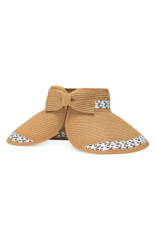Nordstrom Rack Colorblock Roll-up Visor In Brown