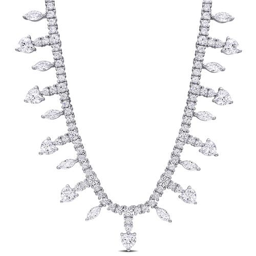 Julianna B. Created White Sapphire Heart Drop Necklace in Sterling Silver at Nordstrom